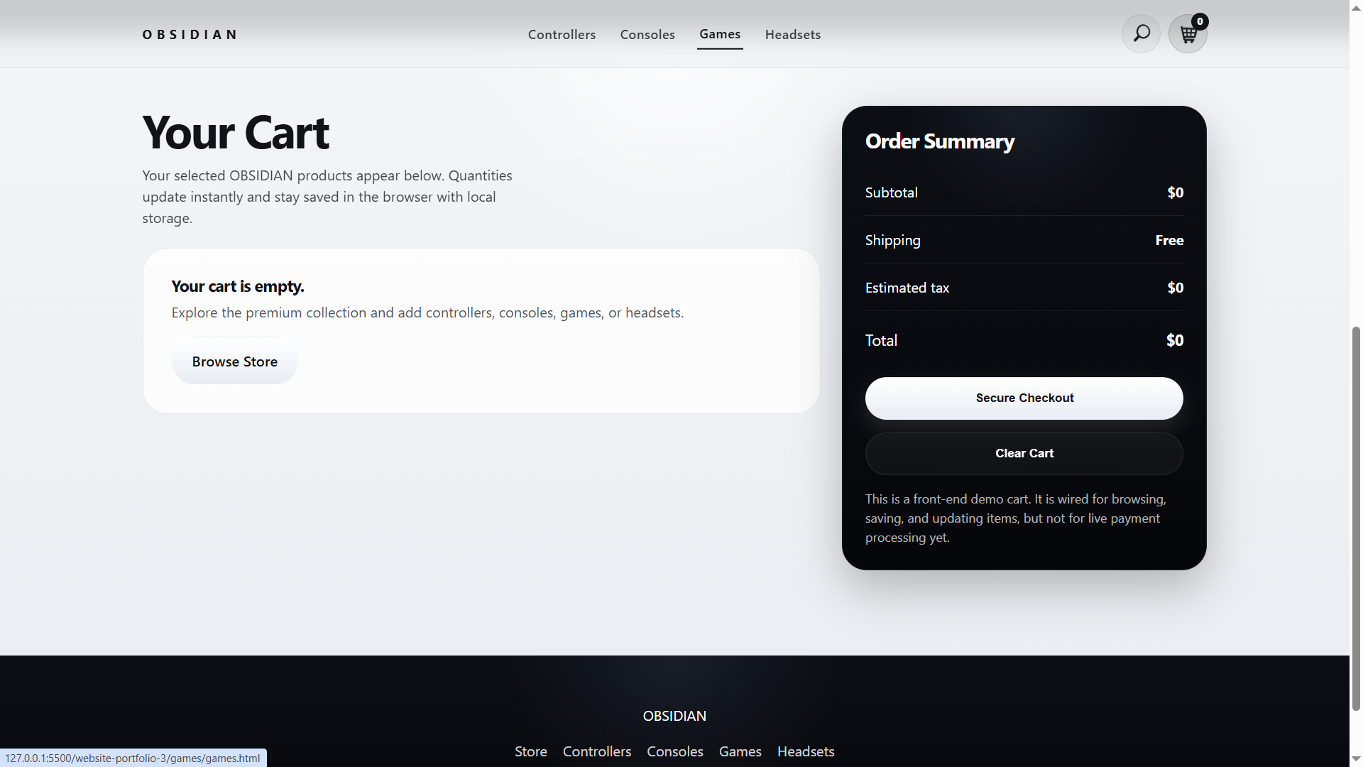 Obsidian final polish section